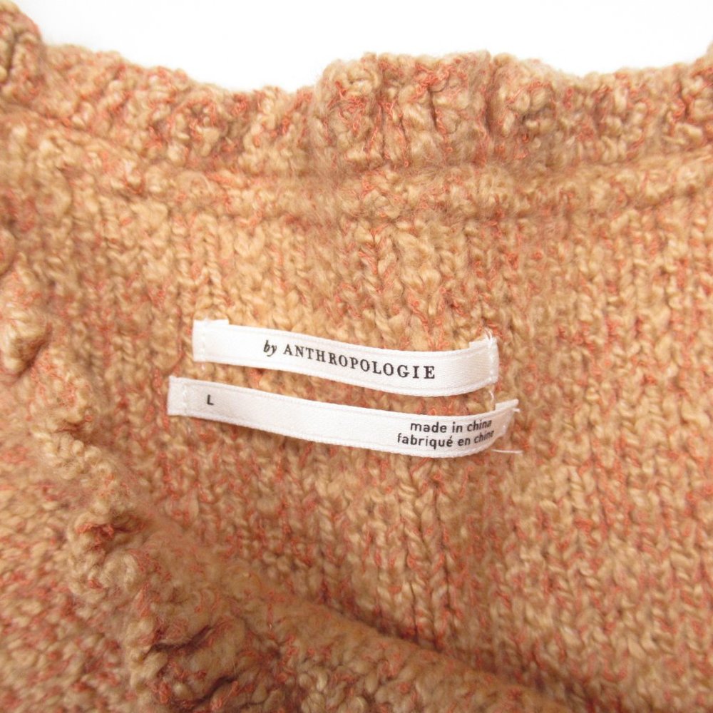 By Anthropologie Layered Sweater Vest Neutral Brown - Large - Picture 11 of 12